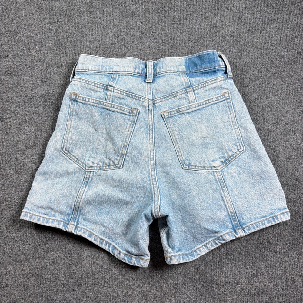 Abercrombie & Fitch The Dad Short Women 26 Light Blue High Rise Utility Denim - Picture 7 of 14